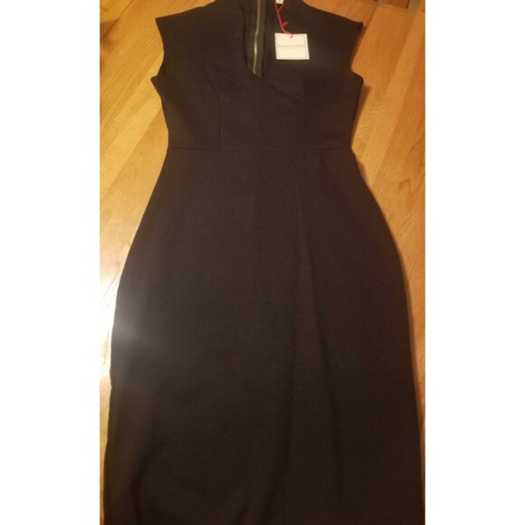 Rolla Coster Form Fitting Pin Up Inspired Black Midi Dress Sz M - Picture 4 of 9